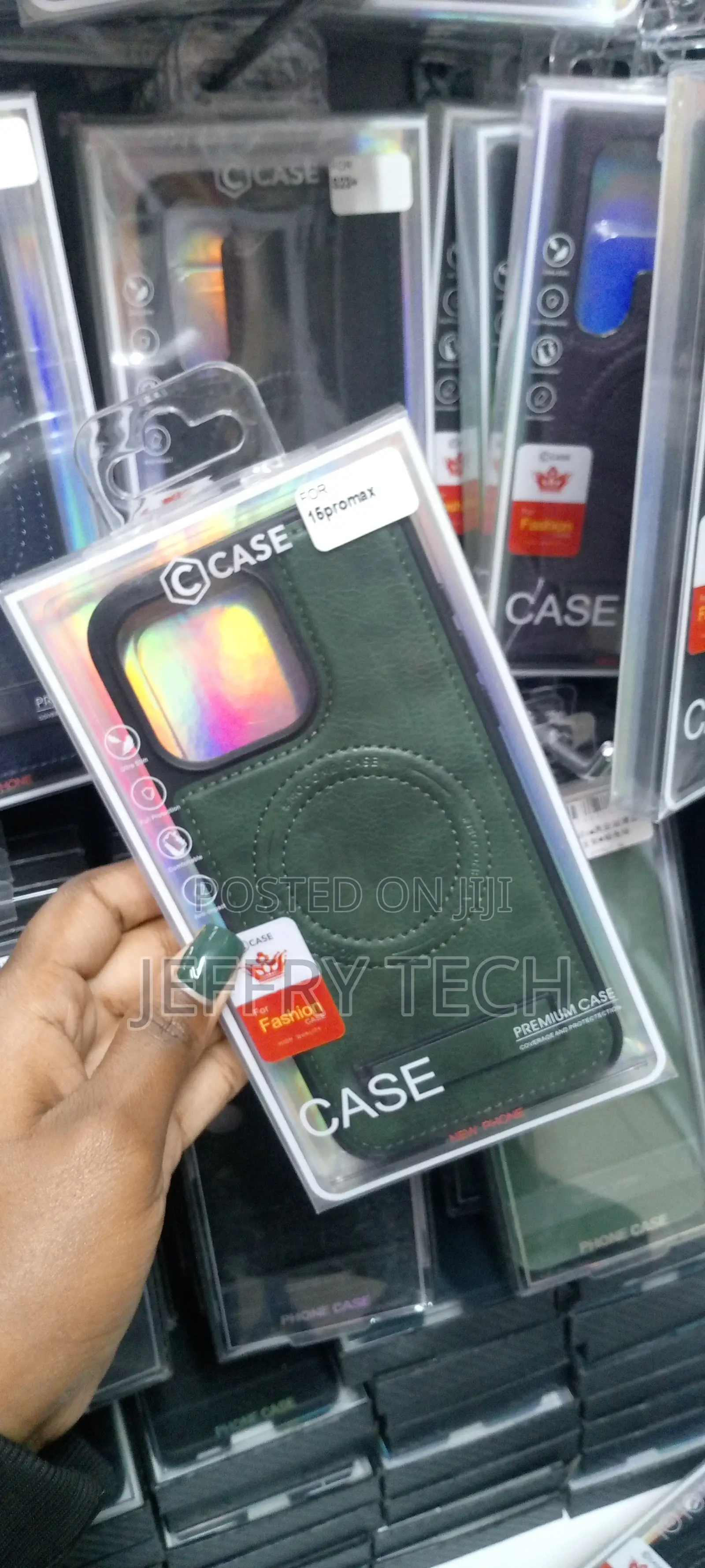Leather Magsafe Kickstand Case Cover for iPhone 15 Pro Max