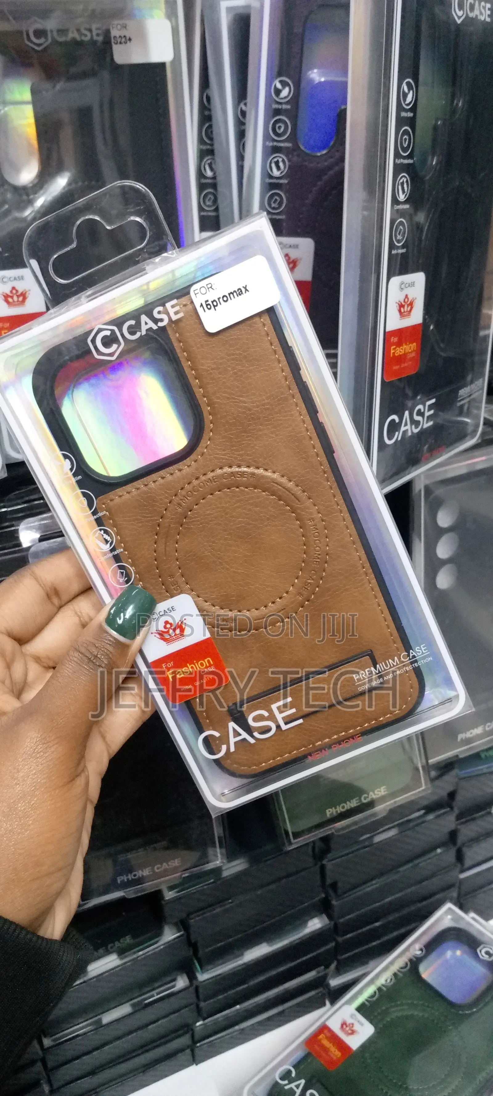 Luxury Leather Phone Case for Magsafe iPhone 15promax