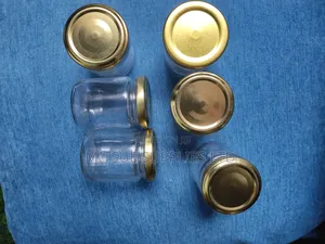Half Dozenglass/Jam Jar 100ml With Gold Lids With Seals