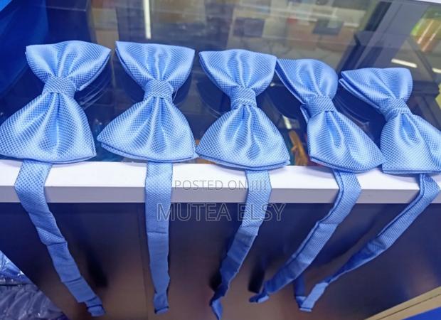 Skyblue, Ocean Blue Charcoal Grey Single Bowties. - main view