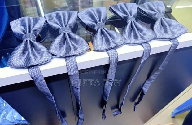 Skyblue, Ocean Blue Charcoal Grey Single Bowties. - thumbnail 2