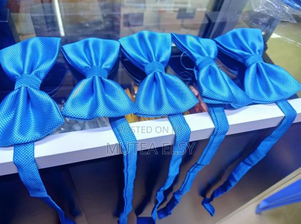 Skyblue, Ocean Blue Charcoal Grey Single Bowties. - thumbnail 3