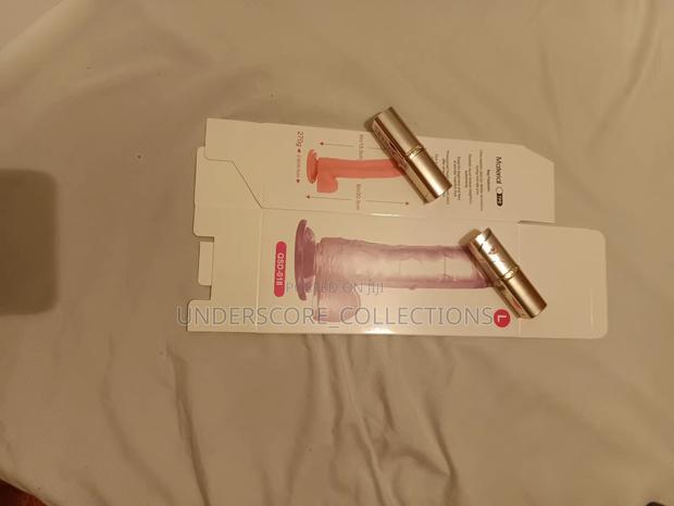 Large Size Pink and Purple Silicon Dildo - main view