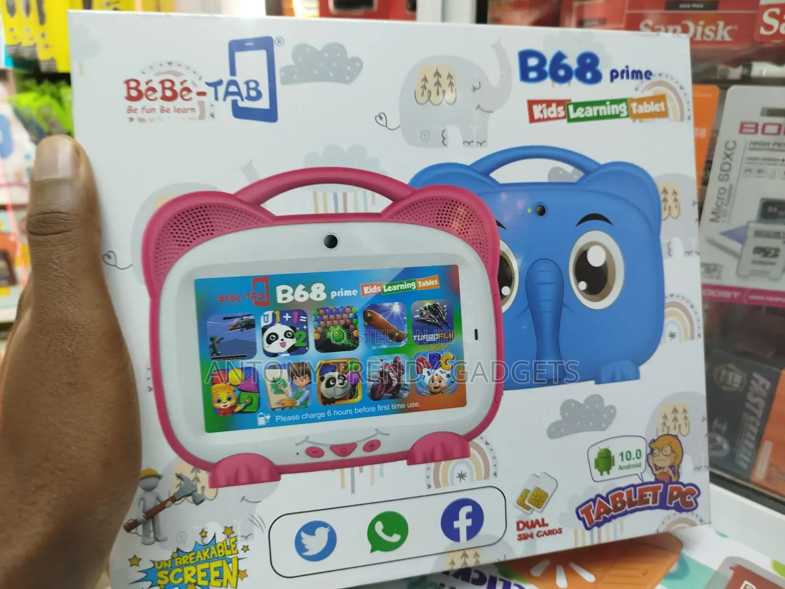 Bebetab B68 Prime Kids Tablet With Wifi and Simcard Slot