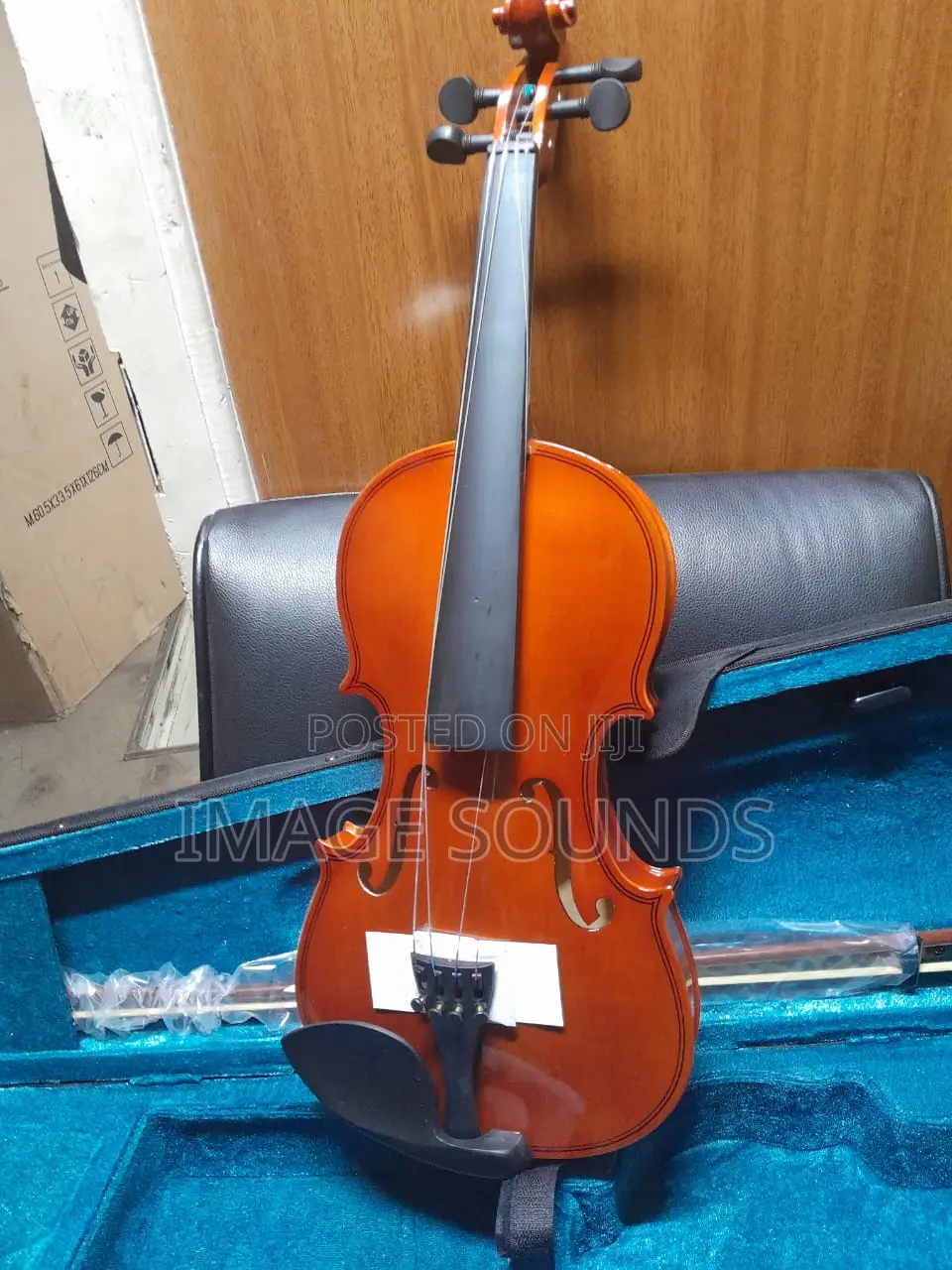 Violin 3/4 Wooden Brown Black