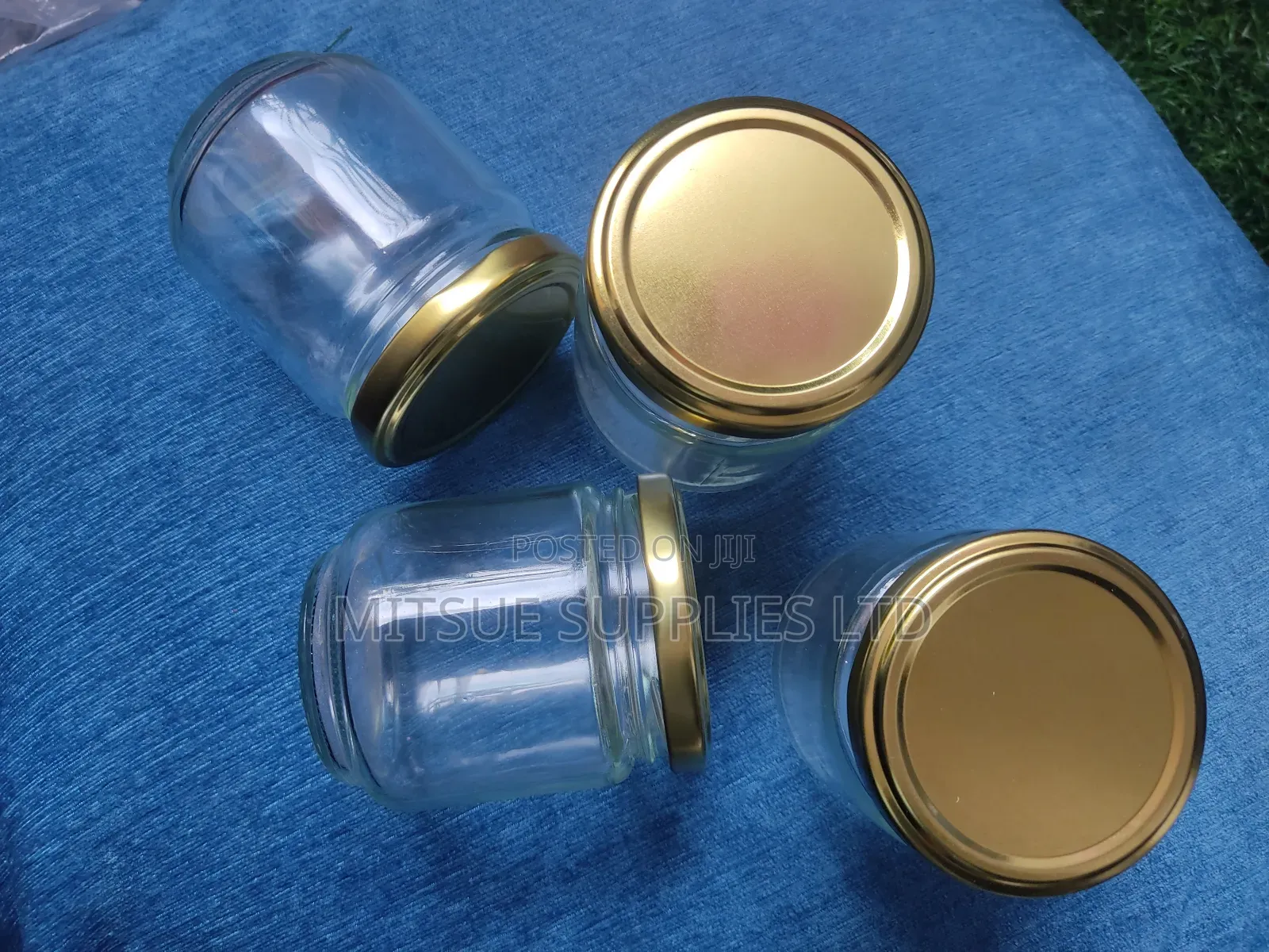 30x Spice Jar 195ml 80mm Long With Gold Lug Cap 63mm