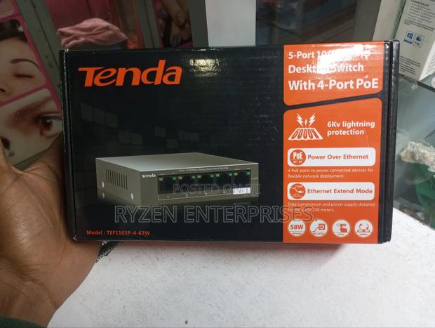 Tenda 5 Port Switch Poe - main view