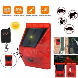 At Solar Powered Motion Sensor Alarm With Remote Control