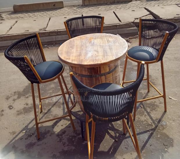 High-Quality Vanished Wooden Barrel Table. - main view