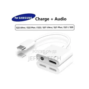 USB C Headphone and Charger Adapter for Samsung Galaxy S21 F