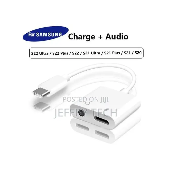 USB C Headphone and Charger Adapter for Samsung Galaxy S21 F