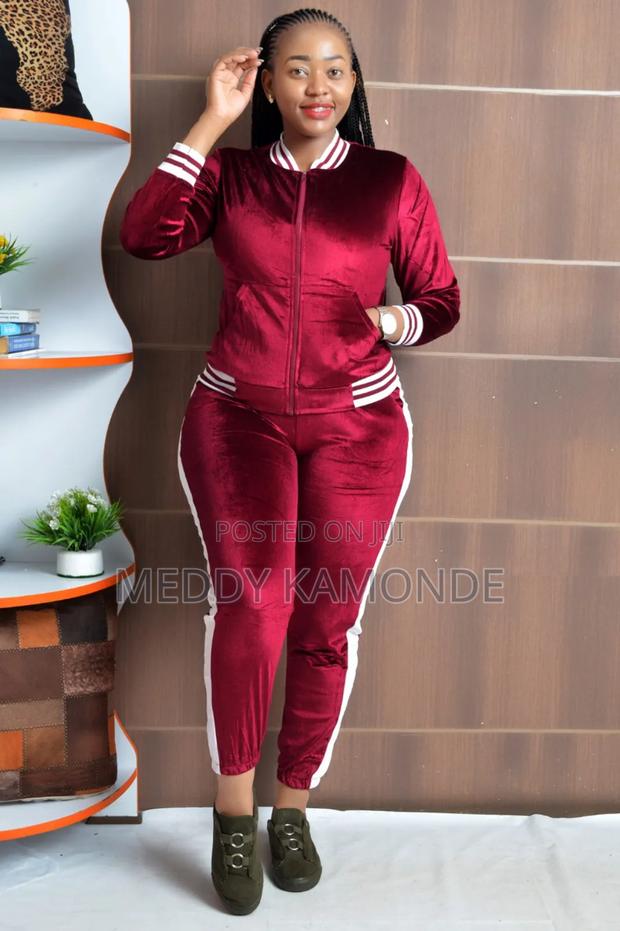 Designer 2pc Velvet Tracksuit - thumbnail 2