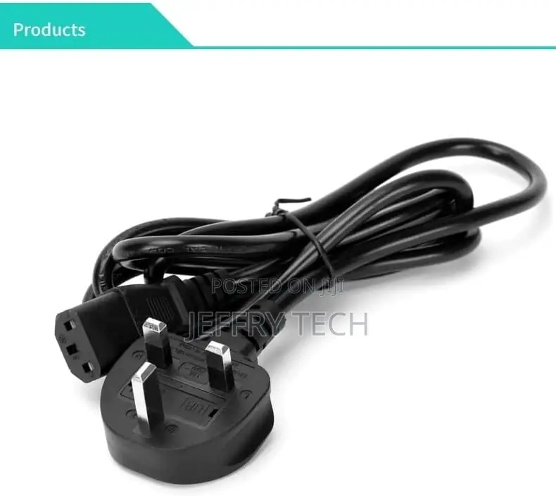Kettle Lead 250V 13A Desktop Power Cable UK Mains Lead for P