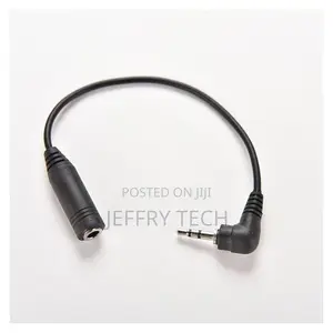2.5mm Right Angle Male Plug to 3.5mm Female Jack Stereo Aux