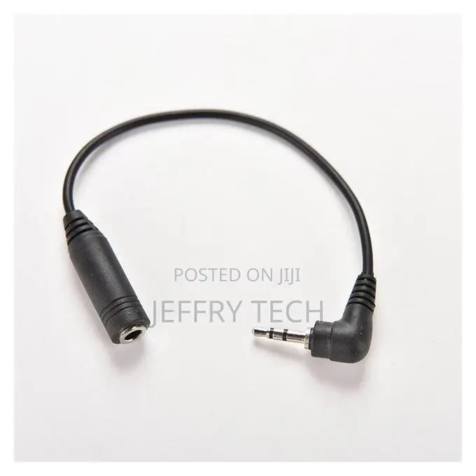 2.5mm Right Angle Male Plug to 3.5mm Female Jack Stereo Aux