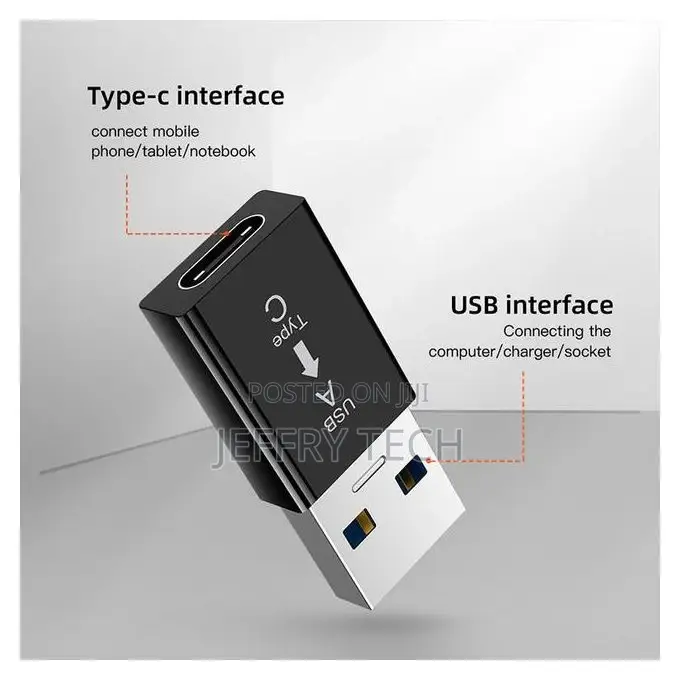 Usb 3.0 Male to Usb Type C Female Otg Data Adapter Converter
