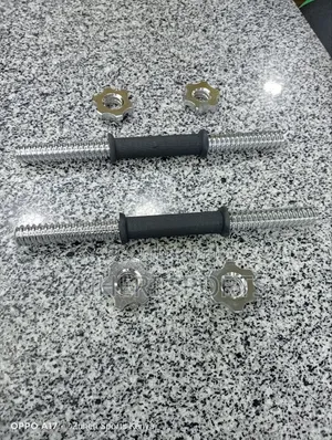 Dumbbell Bars Pair Standard Plates With Locks