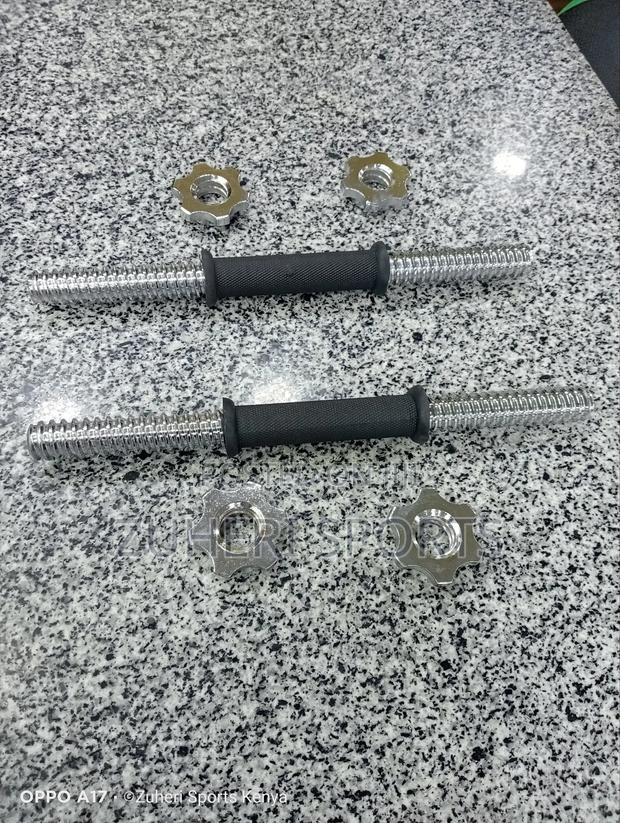 Dumbbell Bars Pair Standard Plates With Locks - thumbnail 2