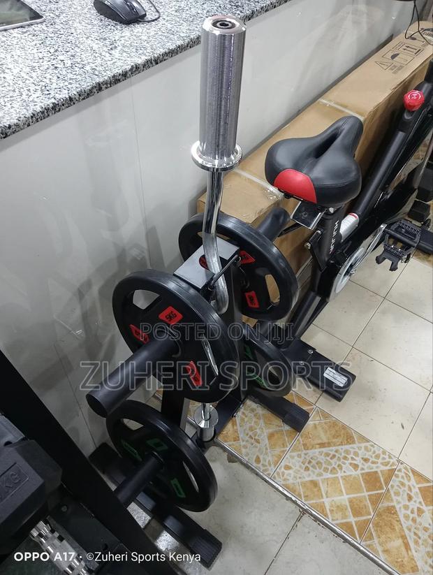 Plate Rack Weight Rack for Olympic Plates and Barbell - thumbnail 2