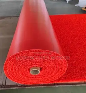 Red PVC Spaghetti Carpet