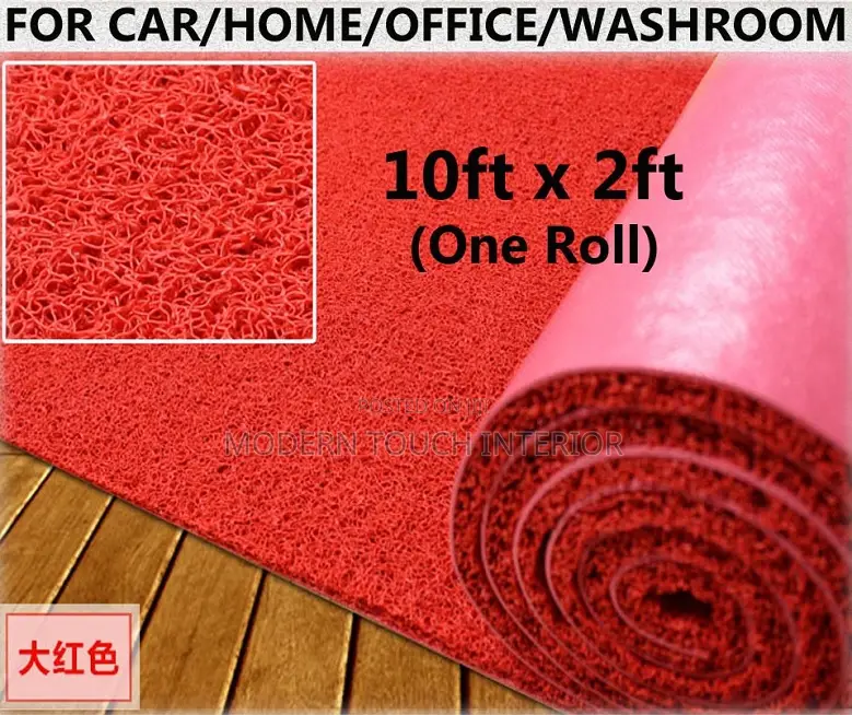 Anti-Slip Red Spaghetti Carpet