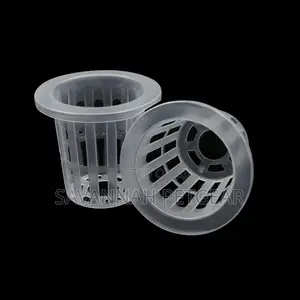 Net Pot for Hydroponics Garden Net Cup Plastic -White(100pc