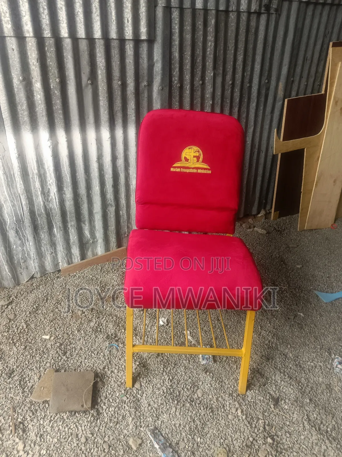 Church Chair, Hot Red With Logo