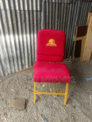 Church Chair, Hot Red With Logo