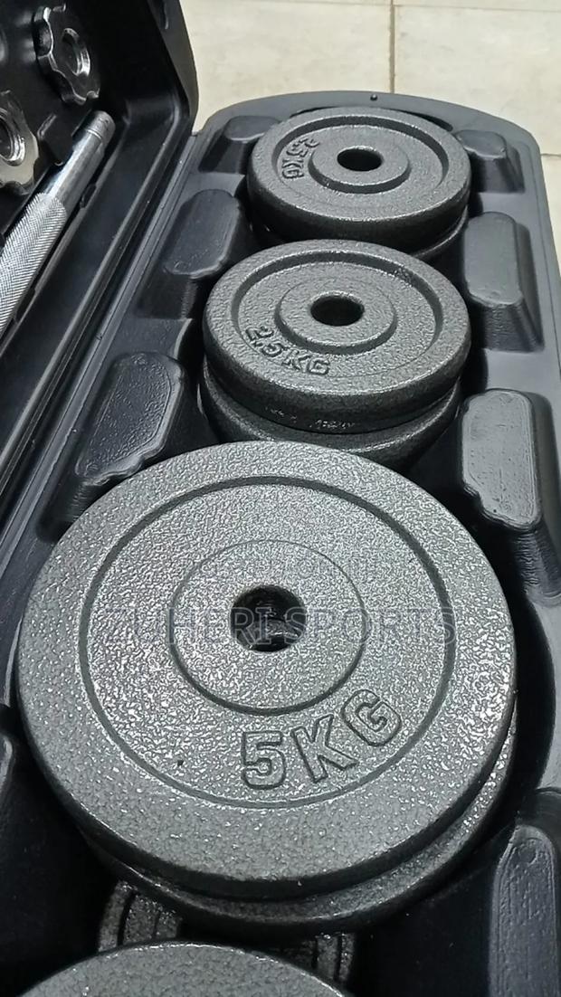 50kg Cast Iron Set Adjustable Weights With Dumbbell - thumbnail 4