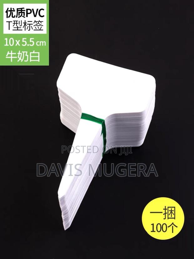 Plastic Plant Tags Nursery Garden Labels (White - 100 Pieces - main view