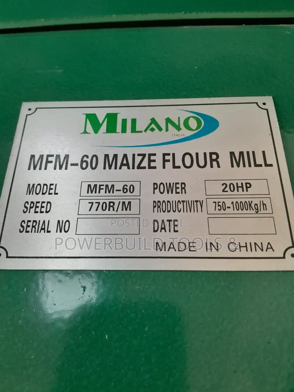 Milano 1TONNE Maize Rollermill Complete With Crusher.