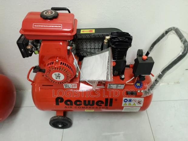 Pacwell 50l Petrol Air Compressor Double Piston
