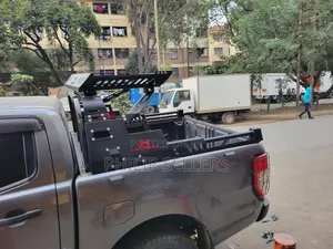 Toyota Hilux Combat Roll Bar and Roof Basket Black Roll Bar