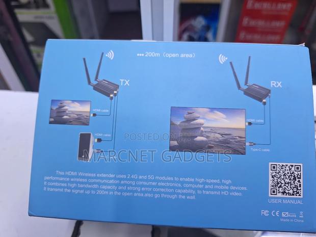 200M HD Wireless Hdmi Extender Powered 5V Using 2.4G and 5G - thumbnail 2