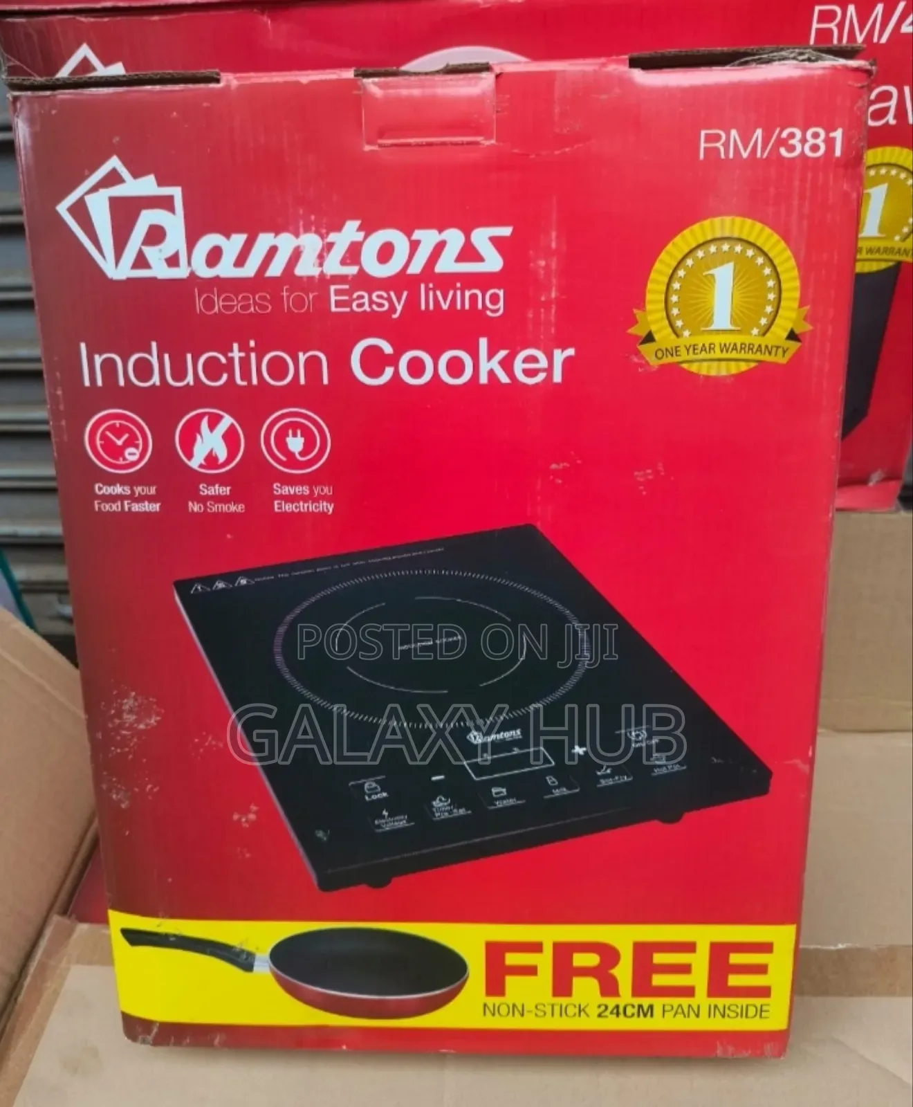 Ramtons Induction Cooker With Free Pan Single Cooker