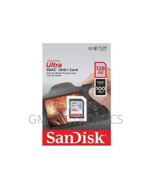 Sandisk 128gb Sd Card Ultra High Speed Camera Card SDXC-Uhs1