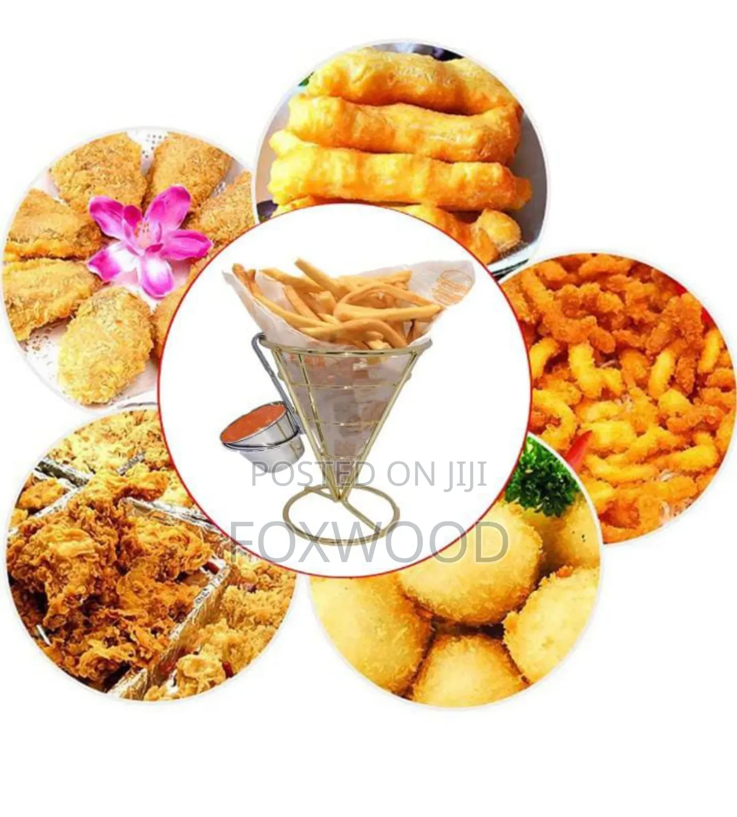 Chips Basket Conical Gold