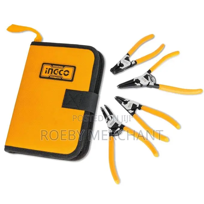 Ingco 7" 4pcs Circlip Plier Set