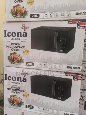 Icona 20l Black Digital Microwave