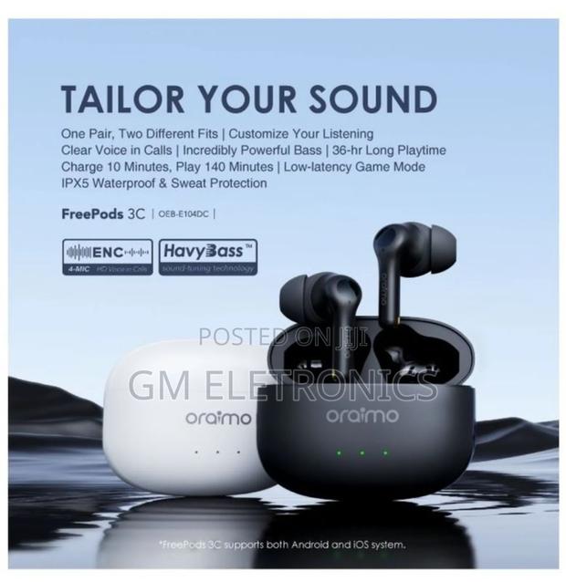 Oraimo Freepods 3C ENC Calling Noise Cancellation. - thumbnail 2