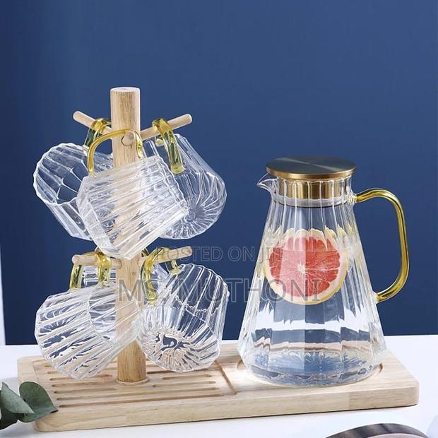 Glass Decanter Kettle Cups Set - thumbnail 2