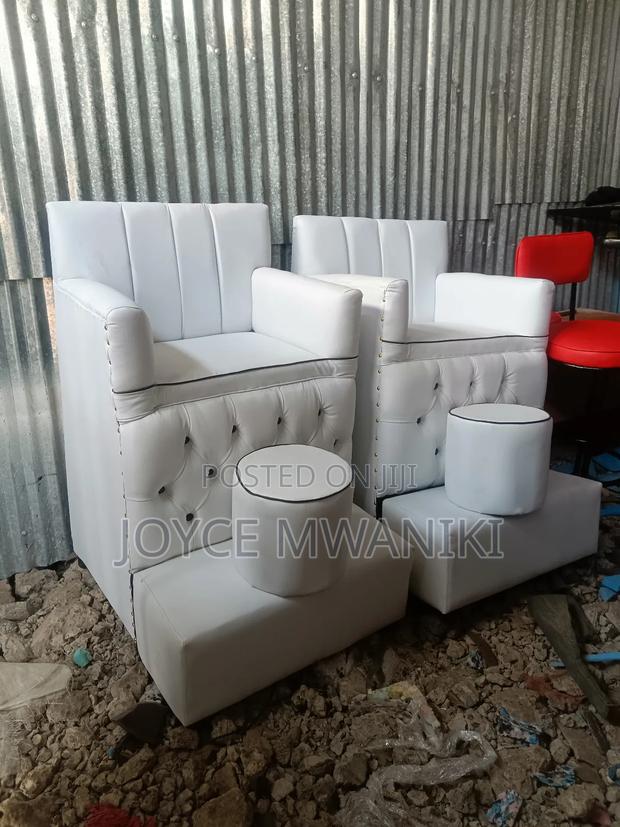 Pedicure Seat, 2 Separate Singles, White - main view