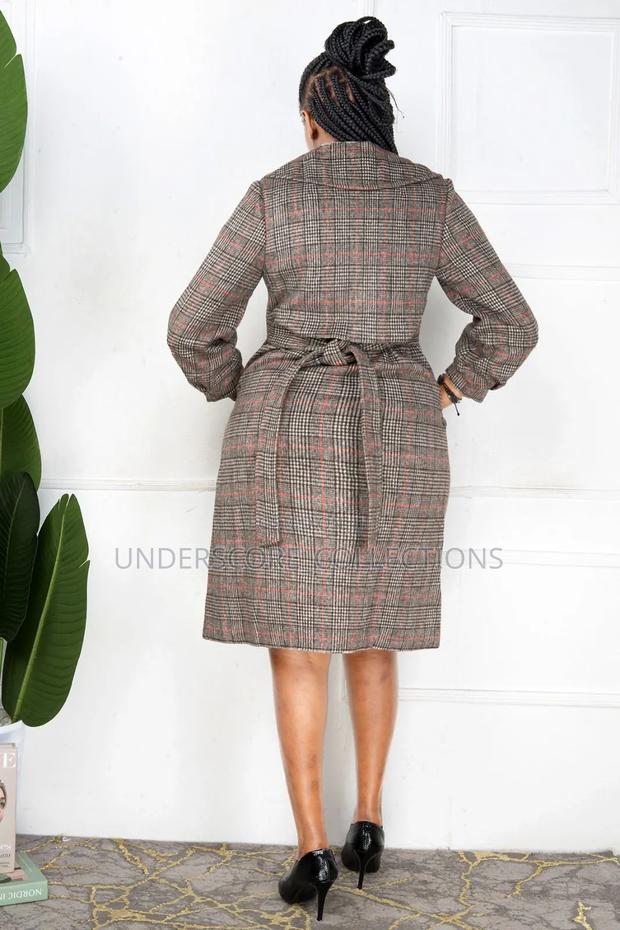 Executive Ladies Checked Trench Coats - thumbnail 3