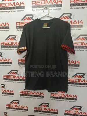 V Neck Branded With Kitenge Decorations.
