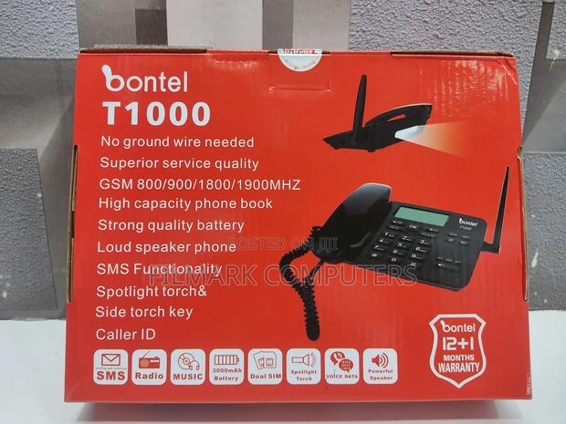 BONTEL T1000//Wireless Desktop Telephone//SMS Feature Phone - thumbnail 3
