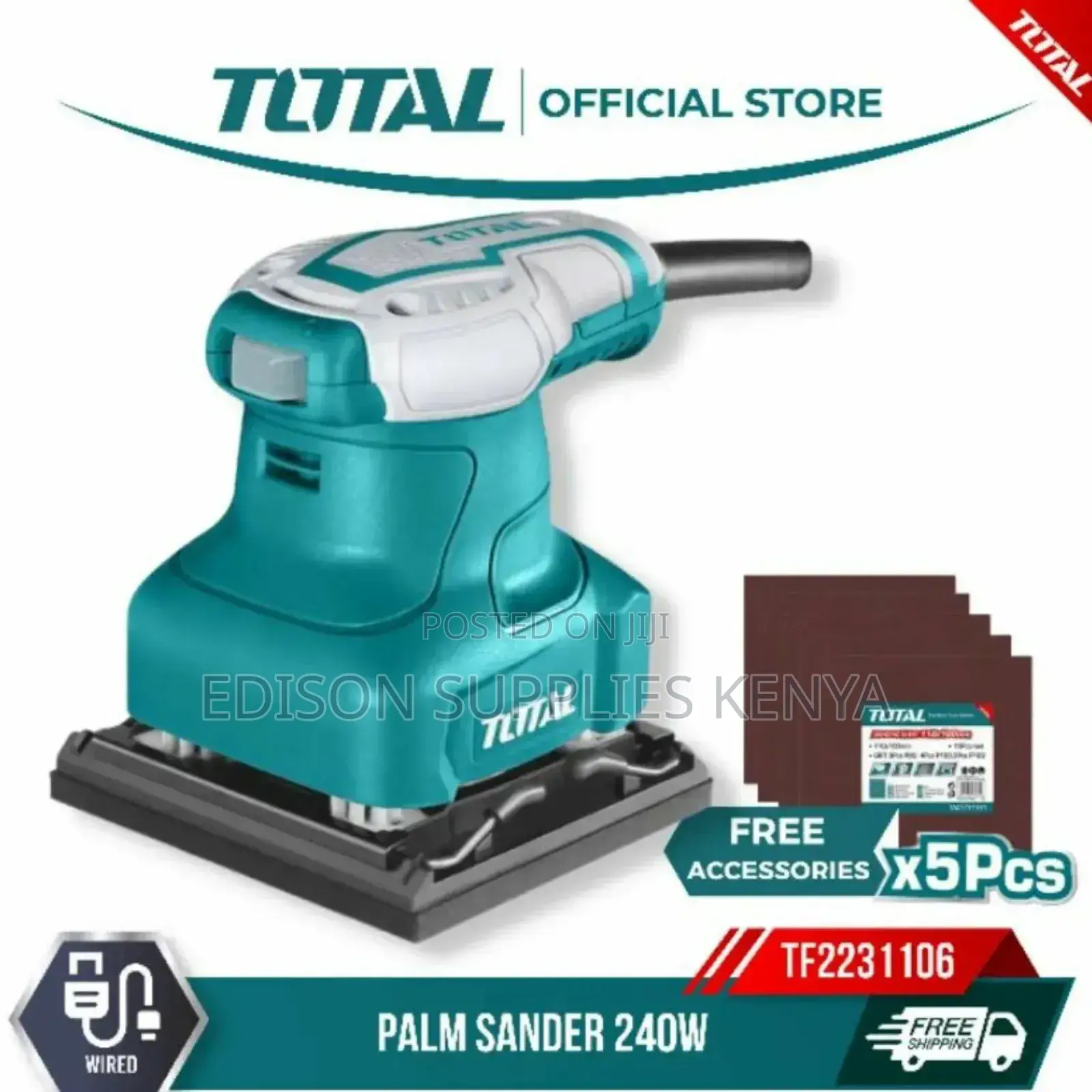 Palm Sander Total Mouse Detail Palm Sander 240 Watts