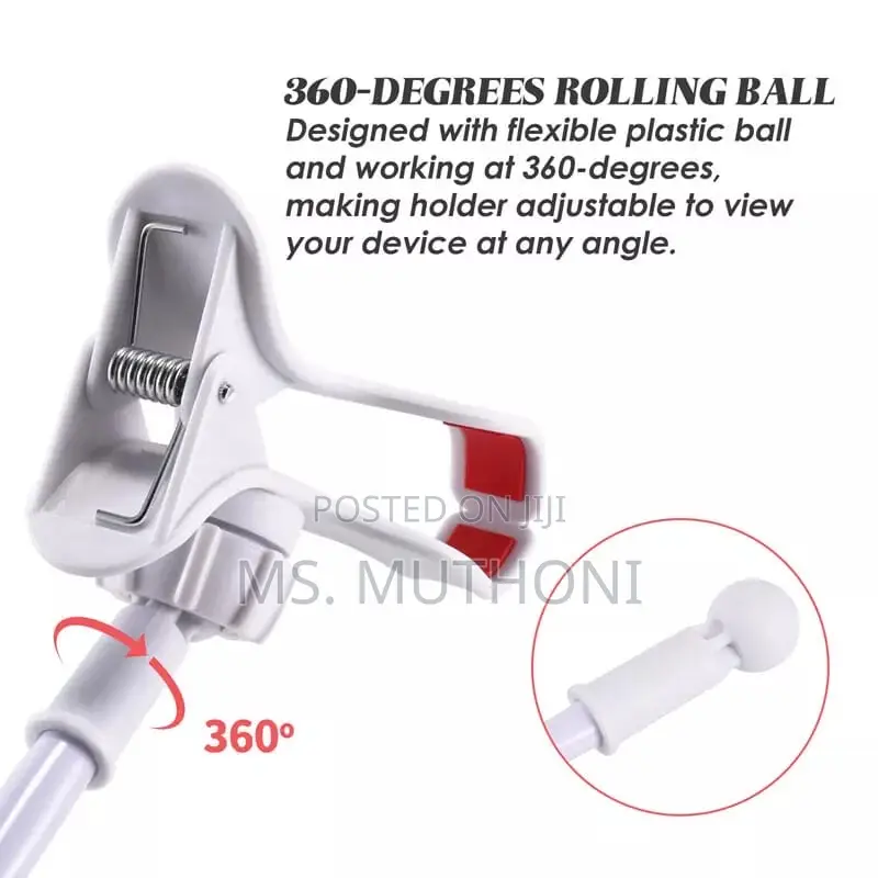 360 Degree Strong Flexible Goose Neck Phone Holder Clip