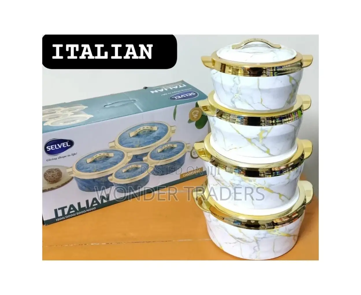 Set of 4 Italian Hotpots* *Color:White*