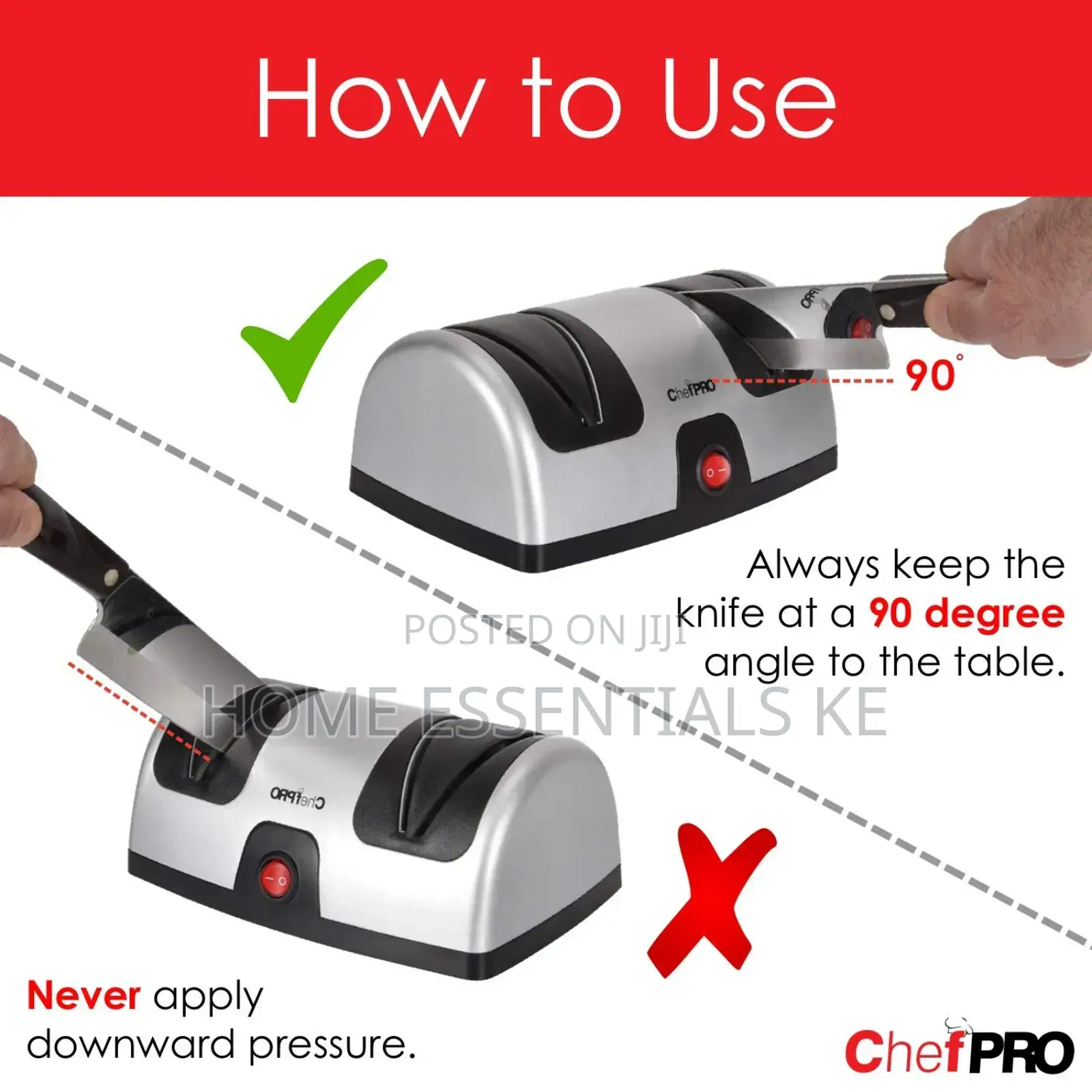 4 Slot 2 Stage Electric Knife Sharpener