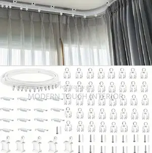 Bendable Curtain Rails + All Its Accessories